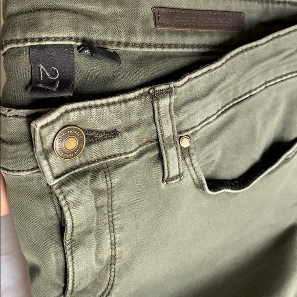 Club Monaco Sonica Denim Pant (Olive Colour) - Picture 8 of 15